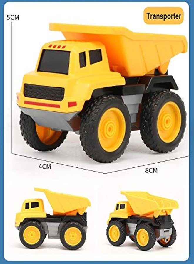 Globular 6 in 1 Engineering Construction Team Set Included Dumper, Excavator, Bullldozer, Crane, Loader Excavator, Cement Mixture Friction Truck Toys Set for 2+ Year Children - Image 5